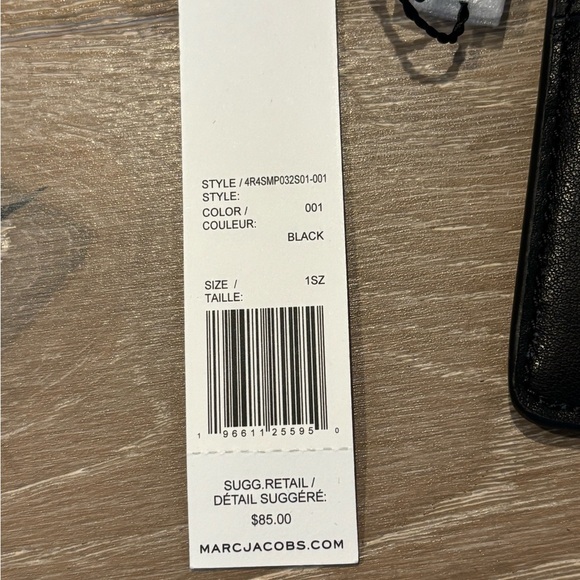 NWT Marc Jacobs Elegant Black Card Holder - Picture 2 of 5